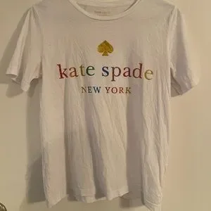 kate spade | Tops | Kate Spade Pride Rainbow Glitter T Shirt